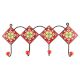 Red Big Ceramic Floral Tile Hook